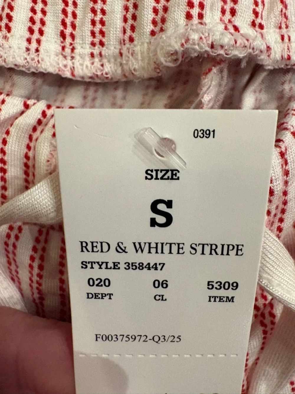 Auden Red & White Striped Women's Pajama Set - Picture 6 of 8